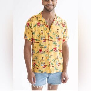 Denim & Flower Ricky Singh Hawaiian Shirt Havana Cuba S